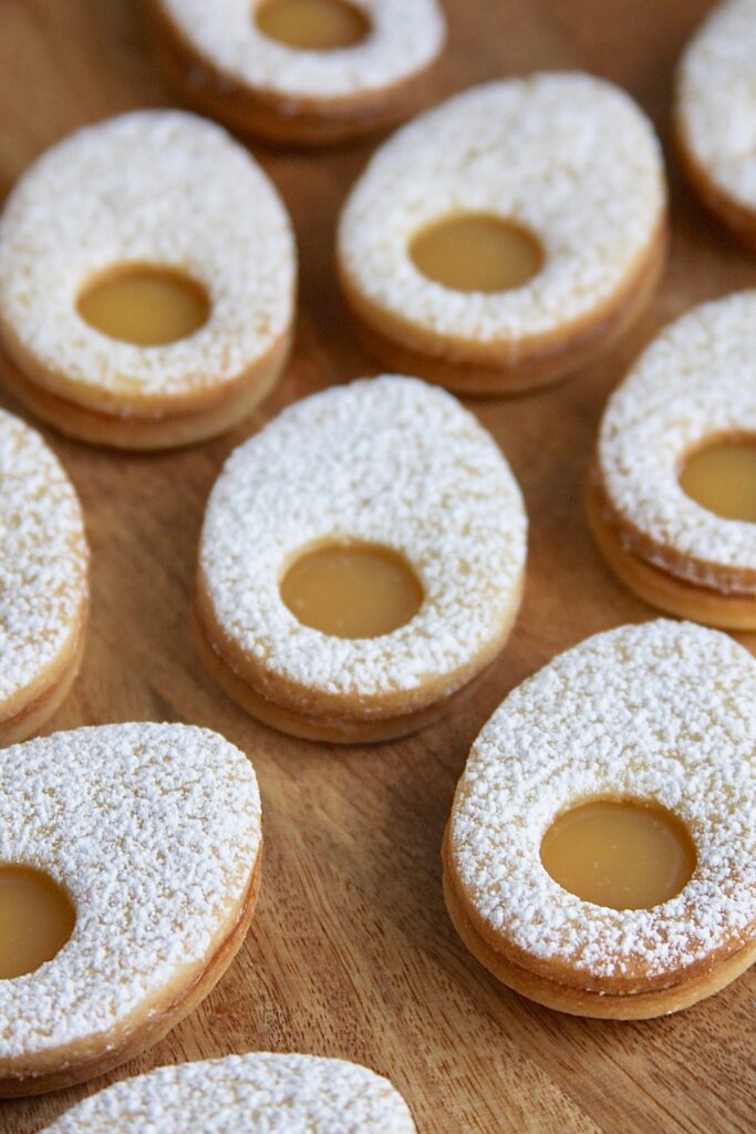 Lemon Curd Linzer Cookie Eggs